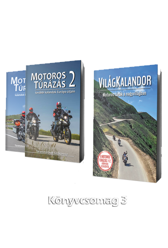 Motoros túrázás 1-2. + Világkalandor könyvcsomag